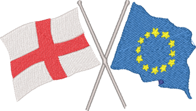 St George and EU Flags